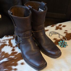 Frye Dark Brown Leather Boots